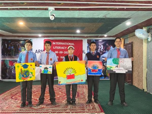 International Literacy Day Celebrated at AGS Hajinar